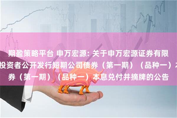 期盈策略平台 申万宏源: 关于申万宏源证券有限公司2025年面向专业投资者公开发行短期公司债券（第一期）（品种一）本息兑付并摘牌的公告